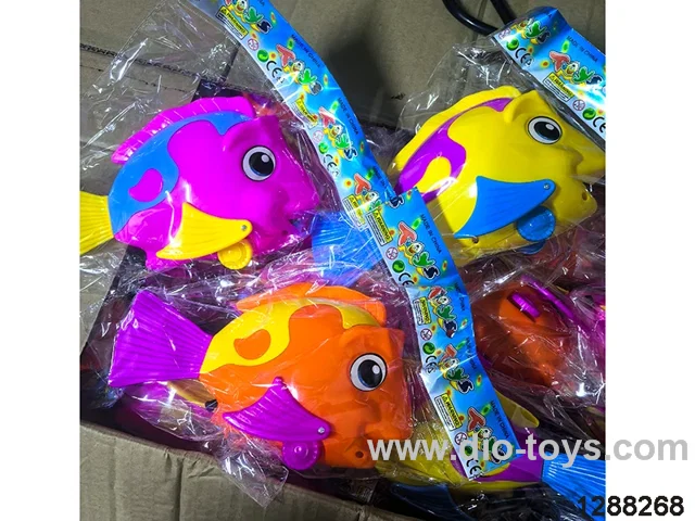 pull string fish with light in OPP bag