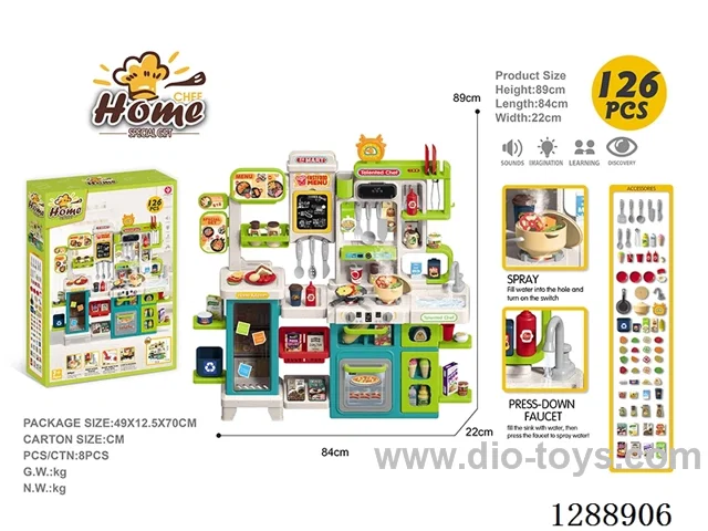 kitchen set 126PCS W L/M/spray/Water-Dispensing Faucet