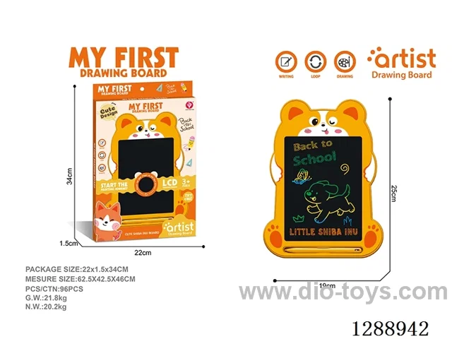 Fox LCD Drawing Board – One-Button Clear – Included Battery (1 x 3V CR2025 button cell battery)