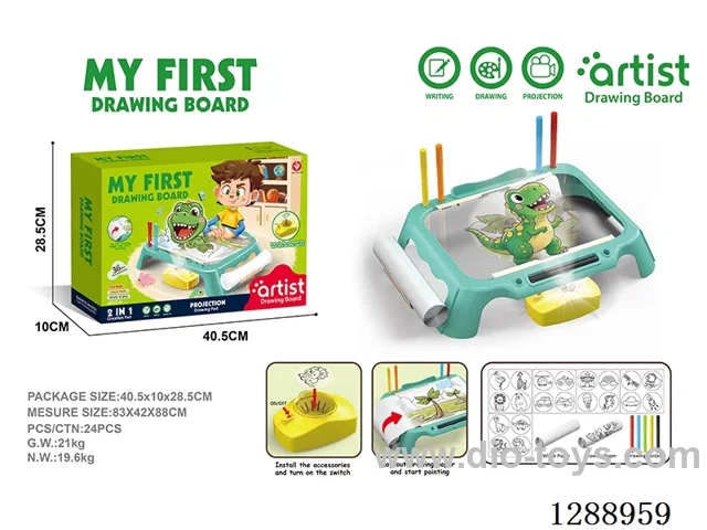 Green Projection Table Drawing Board, Projection, 2 AA Batteries (No Included Batteries)