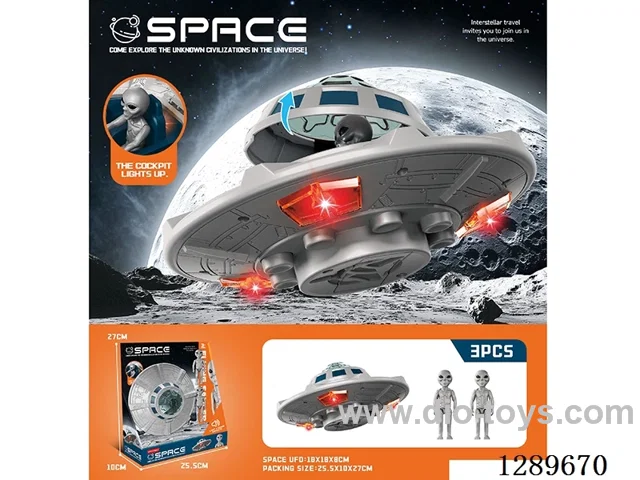 Space UFO - Lights and Sound Effects - Not Included Battery