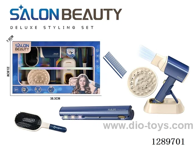 Hair Styling Set (Hair Dryer, Straightener, 8-PCS)