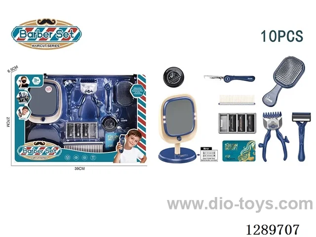 Hair Styling Set (Makeup Mirror, Hand-Pushed Clipper, 10-PCS Set)
