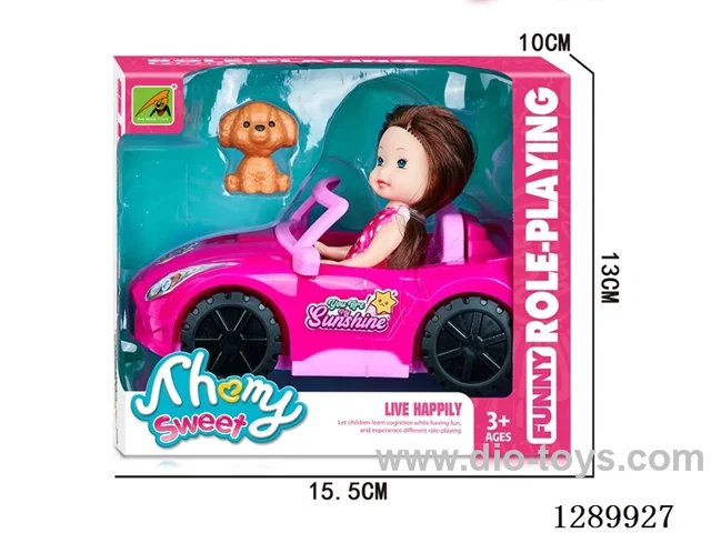 Round Car Doll Set