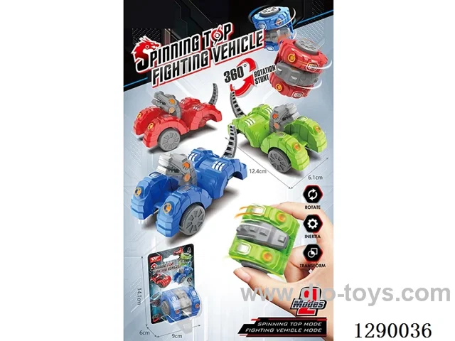 Dinosaur-Themed Transforming Spinning Car, 3 Colors