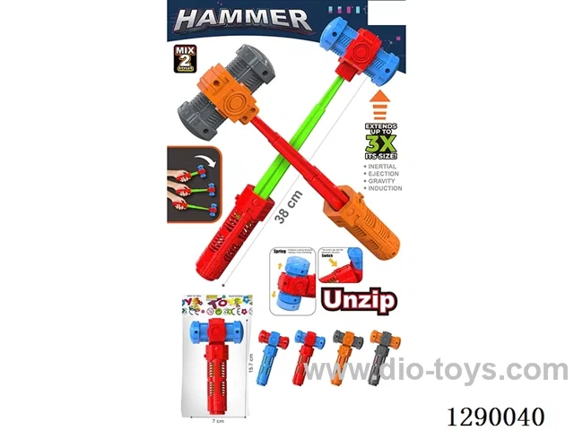 Retractable Stress-Relief Hammer, 4 Colors