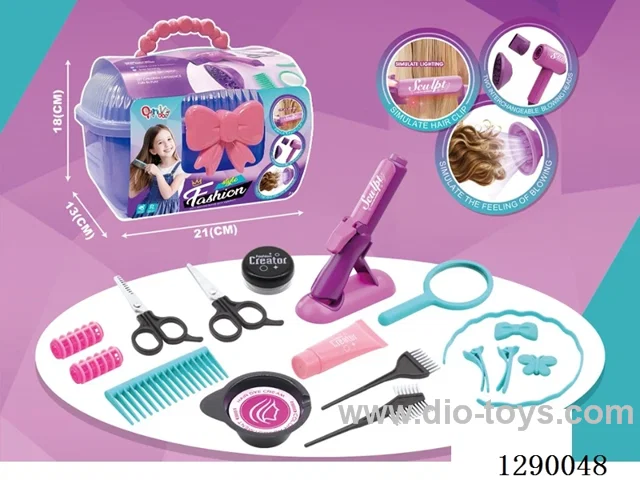 Hair Salon Hair Dryer, Straightener, and Accessories Set (19PCS) - Included battery