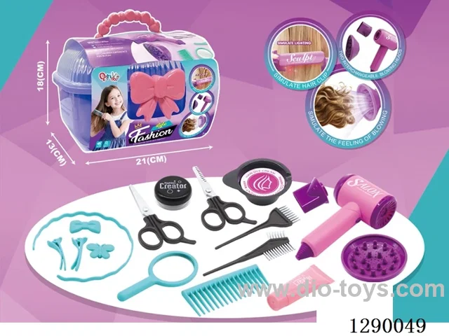 Hair Salon Hair Dryer, Straightener, and Accessories Set (17PCS) - not included battery
