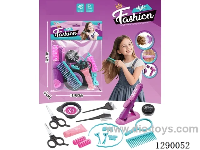 Hair Salon Hair Dryer and Straightener Set (19PCS) - Includes battery