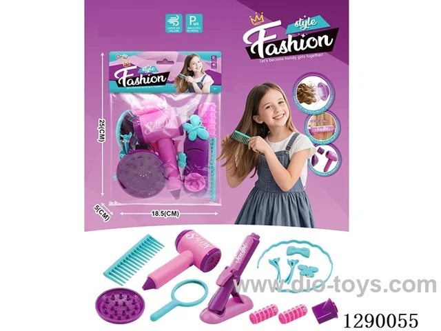 Hair Salon Hair Dryer, Straightener, and Accessories Set (15PCS) - Hair dryer not included battery; straightener included battery