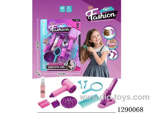Hair Salon Hair Dryer and Straightener Set (13PCS) - Hair dryer not included battery; straightener included battery