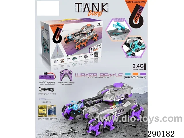 2.4G RC stunt tank W L/M/Water Spray 3 colors included battery