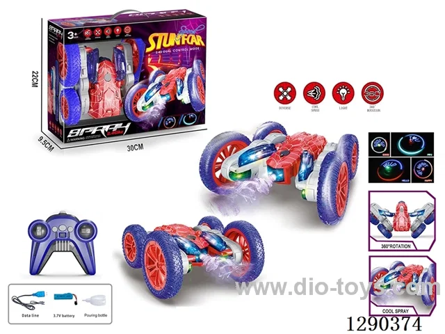rc stunt car with spray included battery