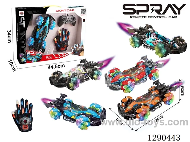 RC Stunt Car with Glove-Style Remote Control 3 colors included battery