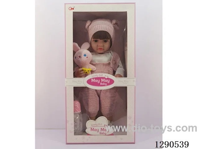 55 cm Reborn Doll - Highly Realistic Baby Doll, Full-Body Soft Rubber, Includes Bottle, Diapers, Birth Certificate, Sneakers, Little Rabbit, and Shaking IC