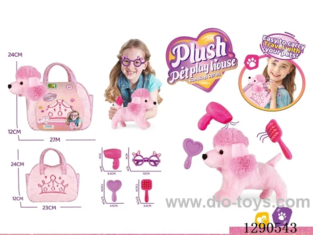 Plush Princess Dog Embroidered Tote Bag