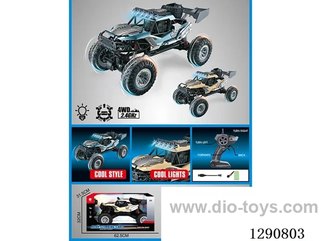 1:6 Die-Cast 4ch 4WD RC Rock Crawler with light 2 Colors included battery