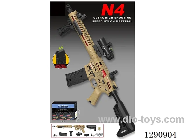 Ultra-High-Speed Nylon Edition N4 BB Gun, Electric Version (Single Shot, Full Auto) with Electric Magazine (Pre-loaded)