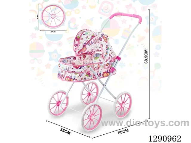 Medium-Sized Wheeled Metal Stroller
