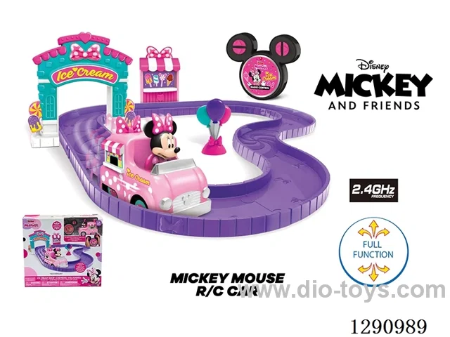 Minnie Mouse Ice Cream 2.4G RC Car Track Set (Not Included Batteries)
