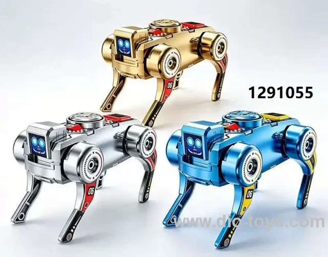 Wind up spinning robot dog in opp bag