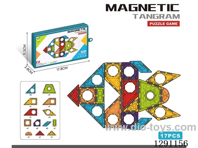 Geometric Magnetic Tiles, 17PCS