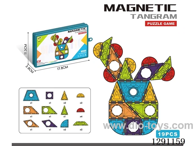 Geometric Magnetic Tiles, 19PCS