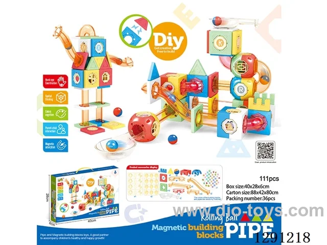 3-in-1 Magnetic Building Blocks, 111PCS