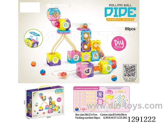 Transparent 3-in-1 Building Blocks (Strong Magnets) 89PCS