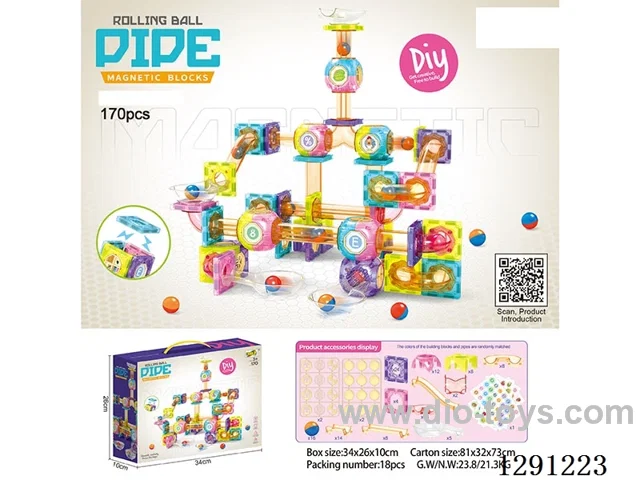 Transparent 3-in-1 Building Blocks (Standard Magnets) 170PCS