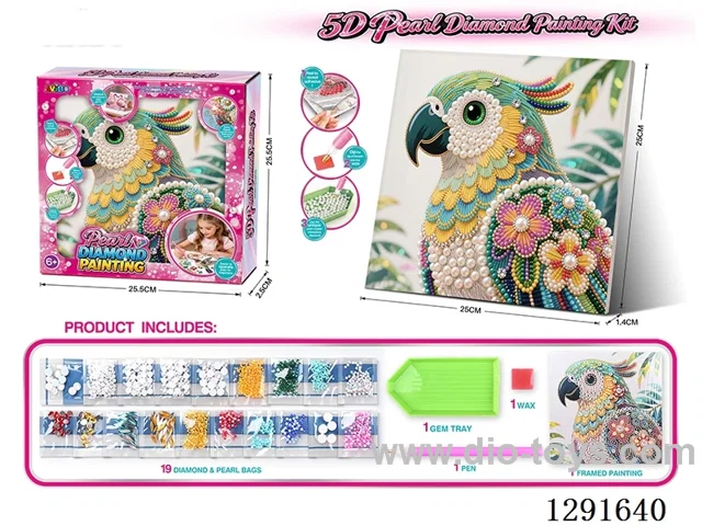 5D Rhinestone and Pearl Decorative Painting - Parrot