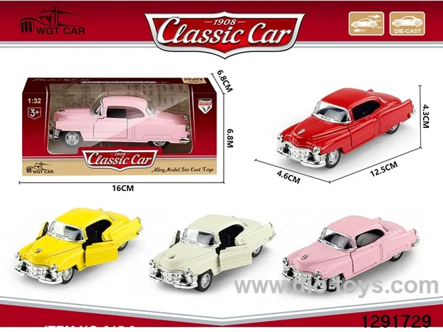 1:32 pull back metal car in window box