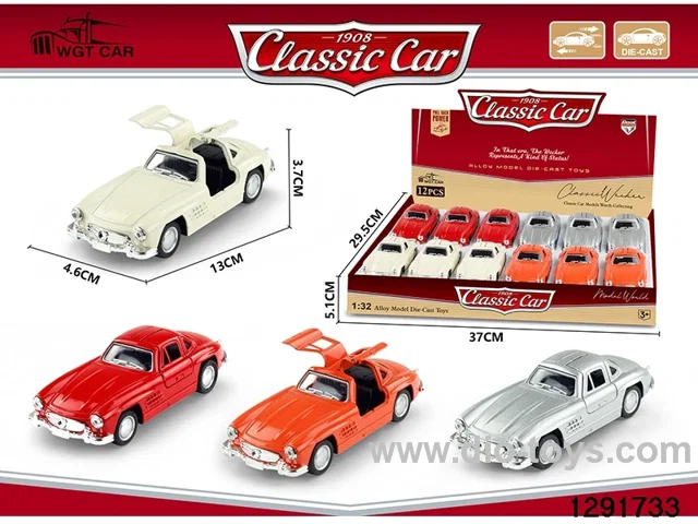 1:32 pull back metal car 12pcs in display box