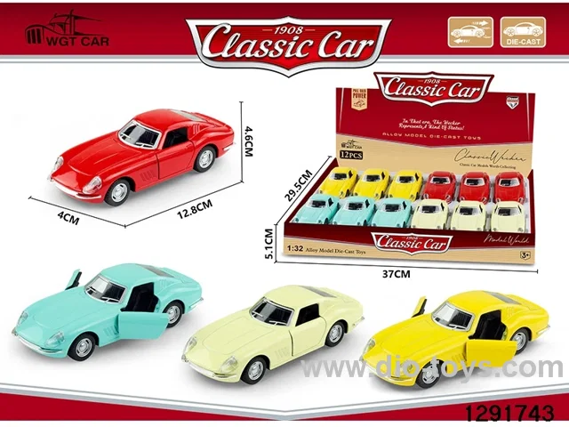 1:32 pull back metal car 12pcs in display box
