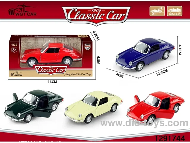 1:32 pull back metal car in window box