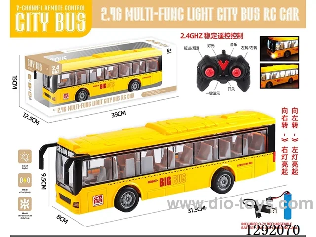 2.4G 7ch RC Car W L/M (Yellow) included battery