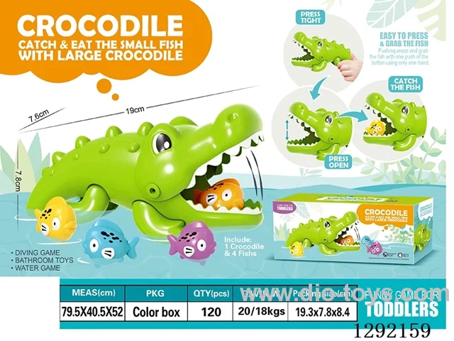 Crocodile Eats Little Fish Bath Toy