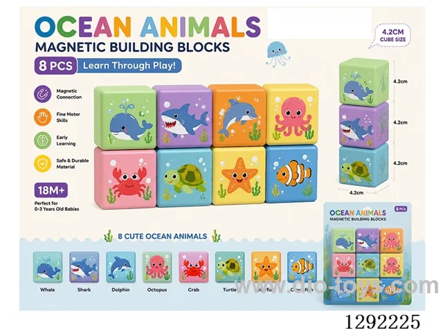 Ocean Series - 4.2 cm Magnetic Blocks, 8PCS