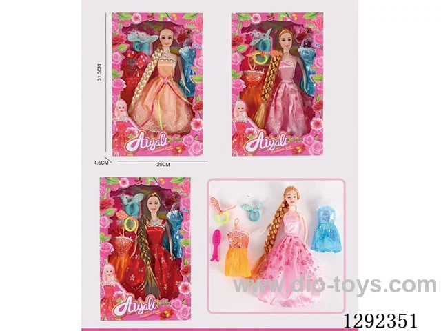 11 inch Solid-Body Barbie set 3 mixed