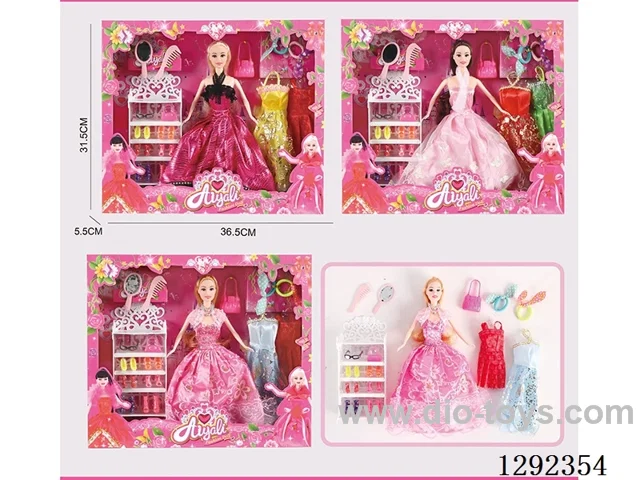 11 inch Solid-Body Barbie set 3 mixed