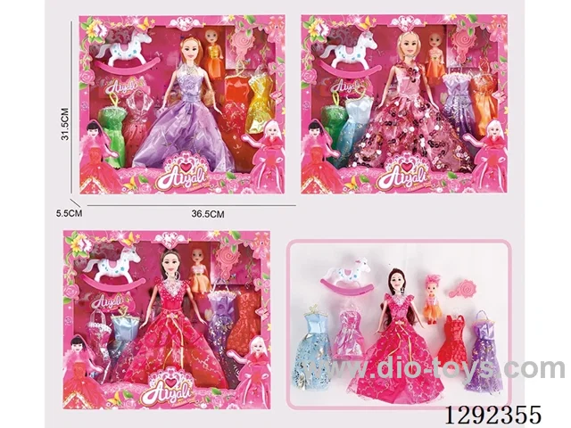11 inch Solid-Body Barbie set 3 mixed