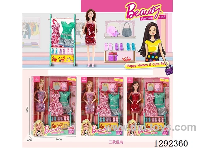 11-inch 11-Joint Solid-Body Barbie set 3 mixed