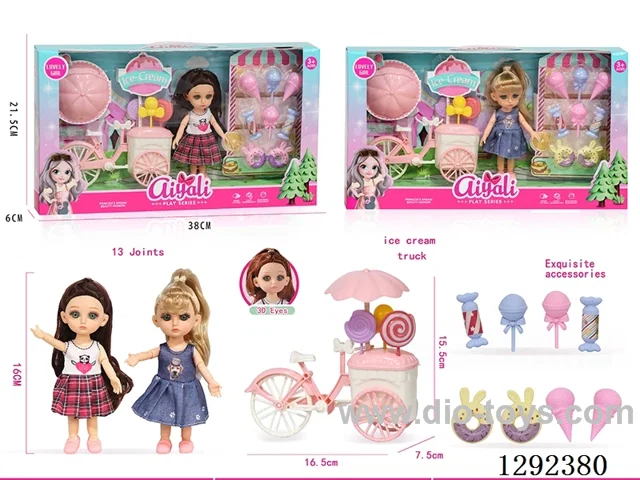 6 inch Articulated doll set 2 mixed