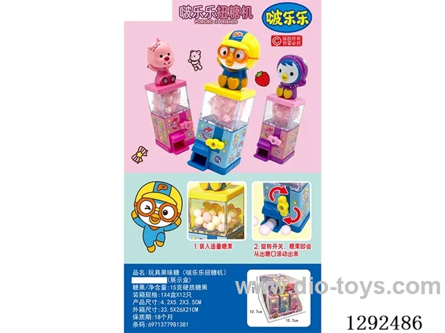 Toy Fruit-Flavored Candies (Bo Le Le Twist Candy Machine) 12PCS 3 colors