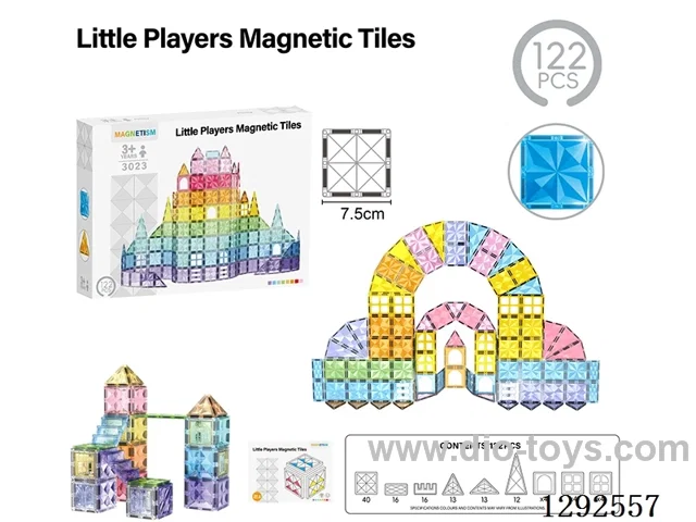 7.5CM Magnetic Tiles, Star Diamond, 122PCS