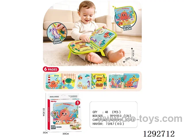 6-Panel Ocean Tear-and-Peek Cloth Book