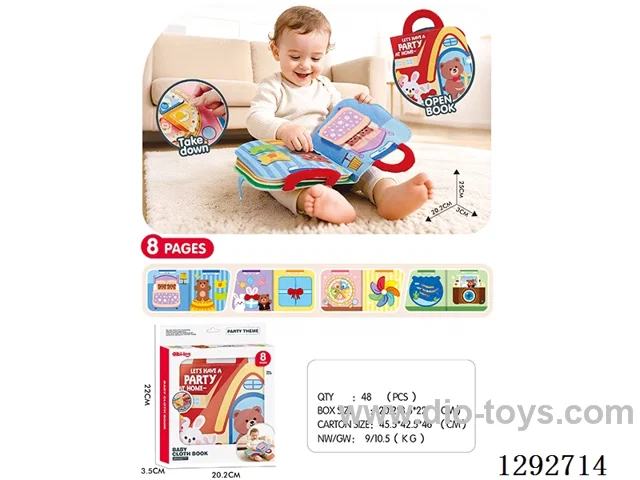 8-Panel Party Tear-and-Peek Cloth Book