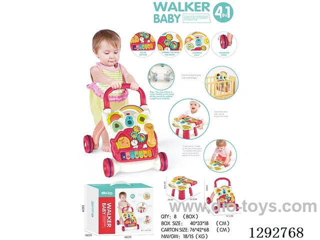 4-in-1 Electronic Keyboard Walker (Red)