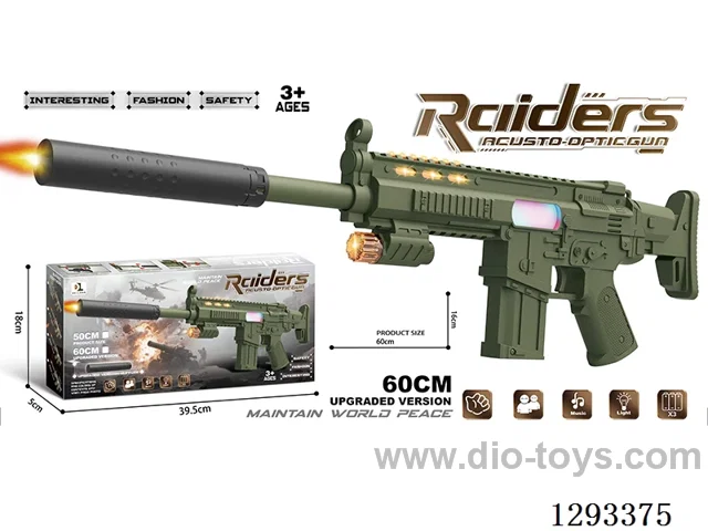 Upgraded B/O Gun with Silencer W L/M (Army Green)