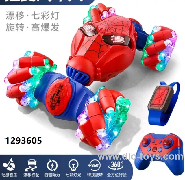 RC spideman stunt twist car in color box